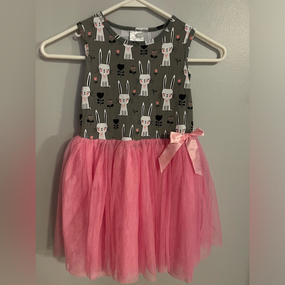 Pink Bunny‎ Dress With Tuille. Size 4T
